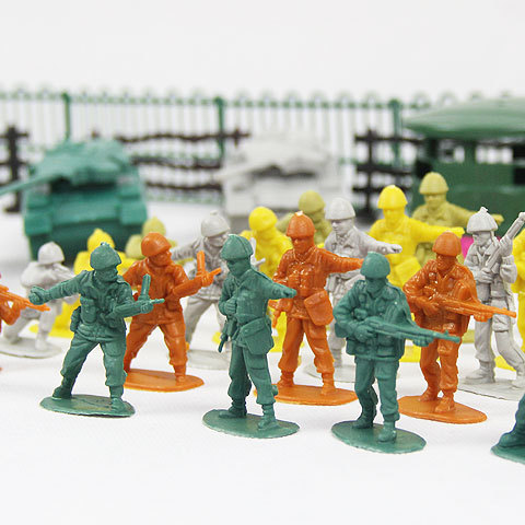 玩具兵人二战军事模型套装塑料大士兵战争沙盘打仗场景小兵人包邮