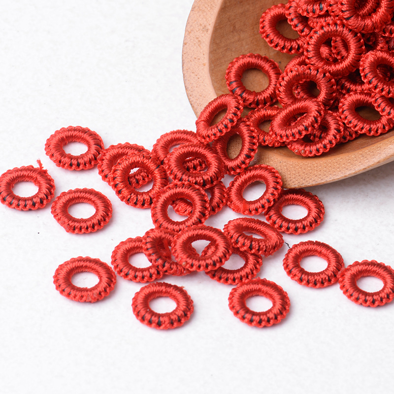 纯手工编织平结圈diy手绳手链项链项圈配件隔片线圈大孔拉环线圈