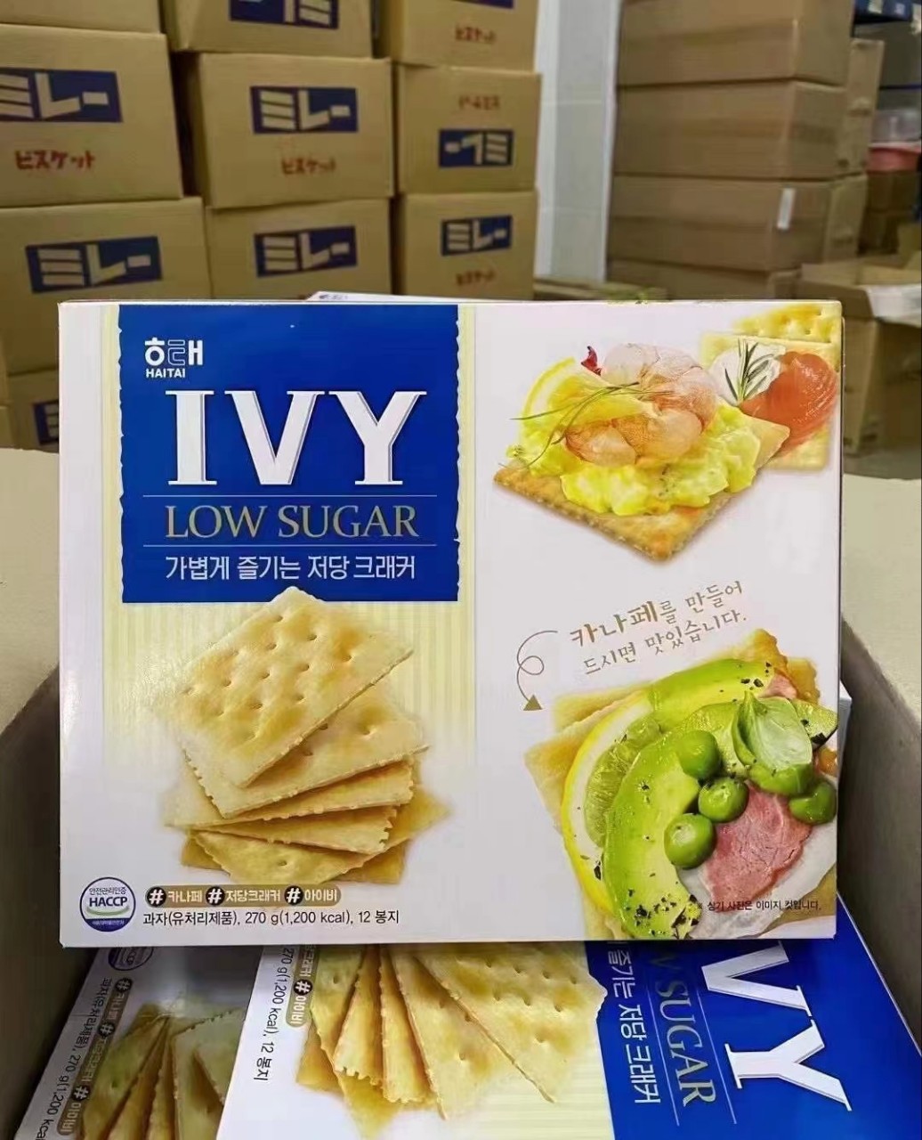 韩国海太ivy苏打饼干270克*12盒 一箱才出货-阿里巴巴