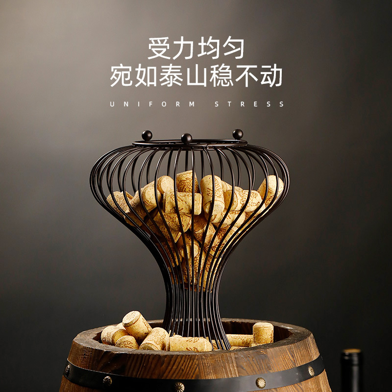 5ya1红酒塞收纳篮软木塞收纳壶葡萄酒塞收集篮子家用餐厅酒柜收纳