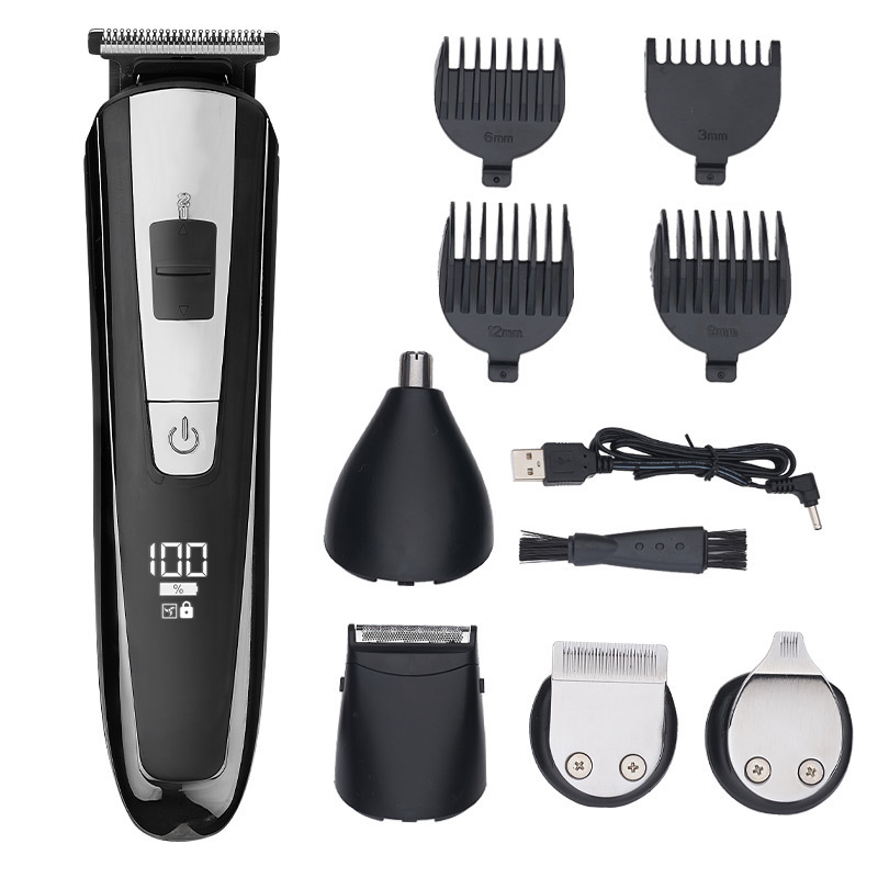 Amazon Hot Sale Multifunctional 8 in 1 Barber Scissors Suit Men's Electric Clipper Shaver Graver