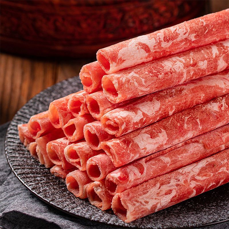 内蒙乌珠穆沁羊上脑300肉卷新鲜冷冻肥羊卷涮火锅食材