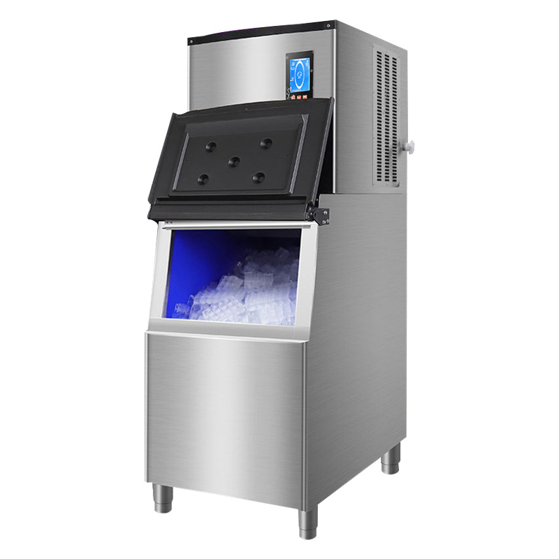 乐创制冰机 商用奶茶店200kg酒店ktv大容量150kg120kg方冰块机