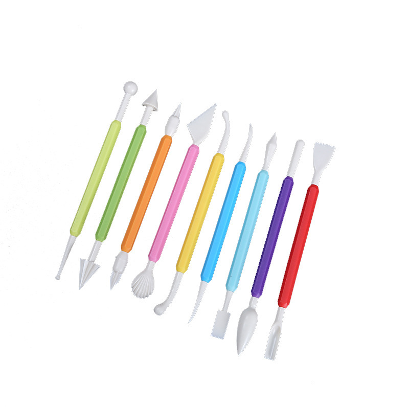 Decorating Pen Color 9-Piece Set Fondant Cake Decorating and Carving Tools