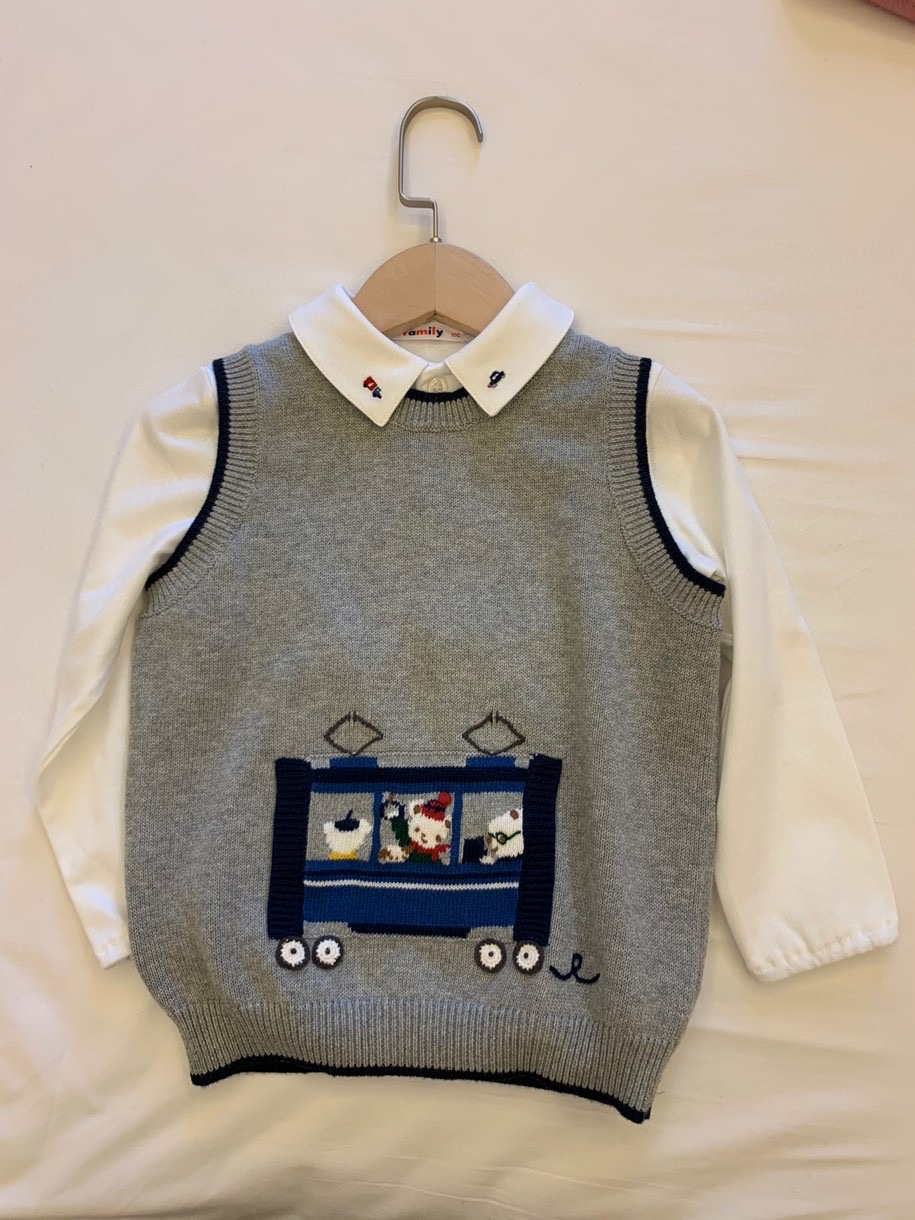 现货 新款儿童电车小熊针织羊绒羊毛混纺马甲背心 四轮-阿里巴巴