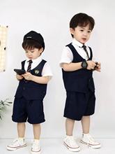 幼儿园园服2023夏季套装短袖小学生校服夏装儿童班服英伦学院风