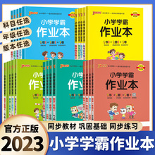 绿卡2023新版小学学霸作业本一二三四五六年级下册数语英同步教材