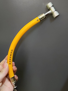 t型双头两用充气泵打气嘴摩托车电动车自行车充气咀补胎修胎工具