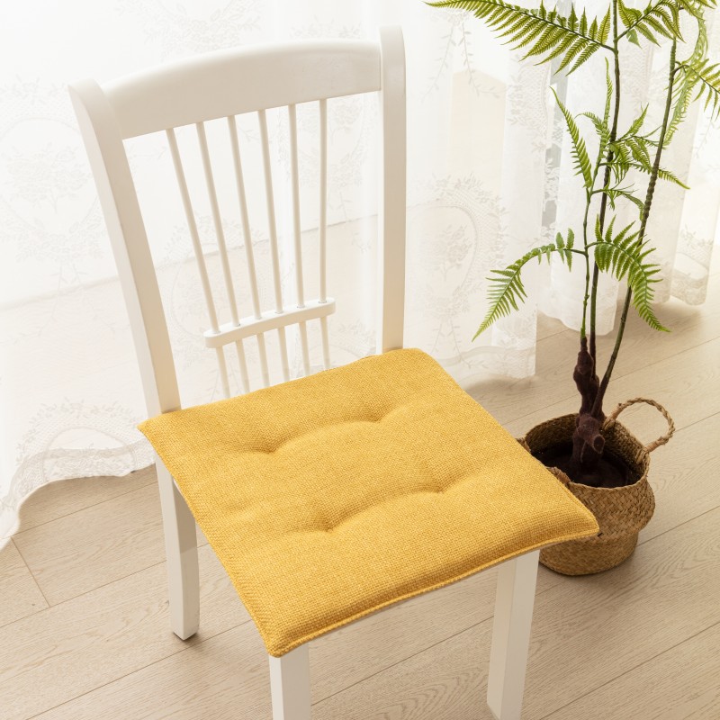 Linen Cushion Four Seasons Universal Dining Tables and Chairs Cushion Summer Cushion Breathable Light Office Cushion