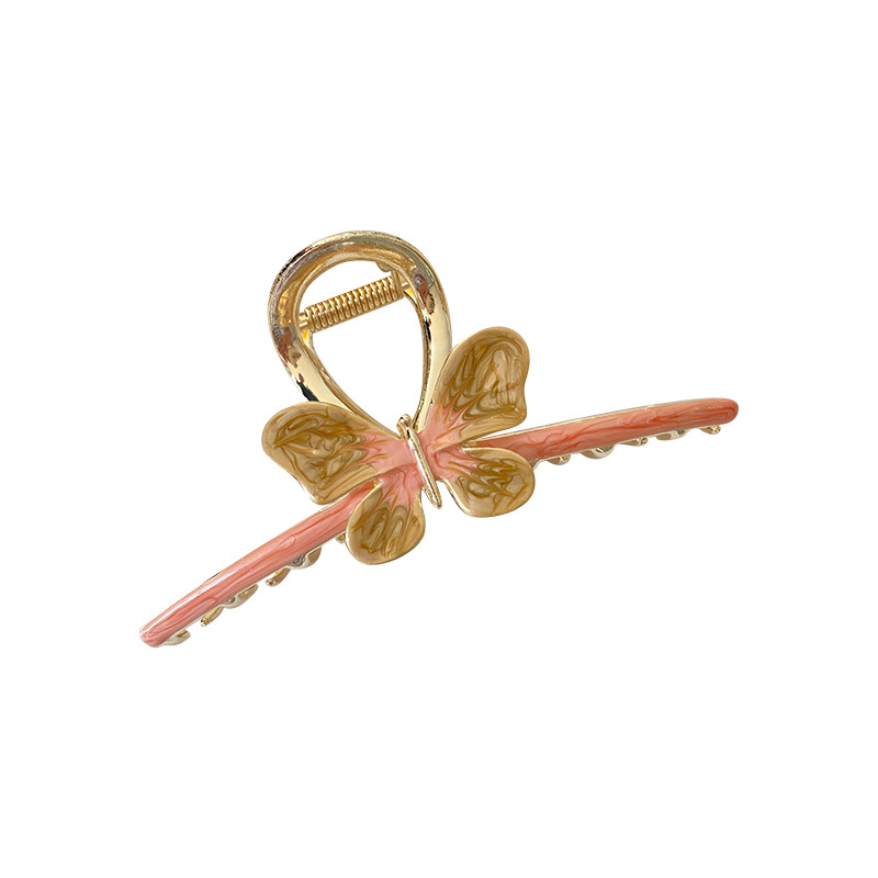 High-Grade Butterfly Metal Grip Barrettes Female Back Head Hairpin Internet Celebrity 2022 New Shark Clip Hairware