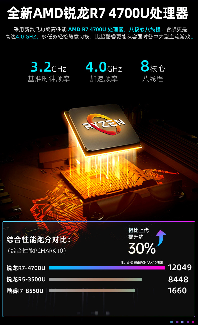 6寸金属轻薄r7 4700u办公商务游戏本手提笔记本电脑