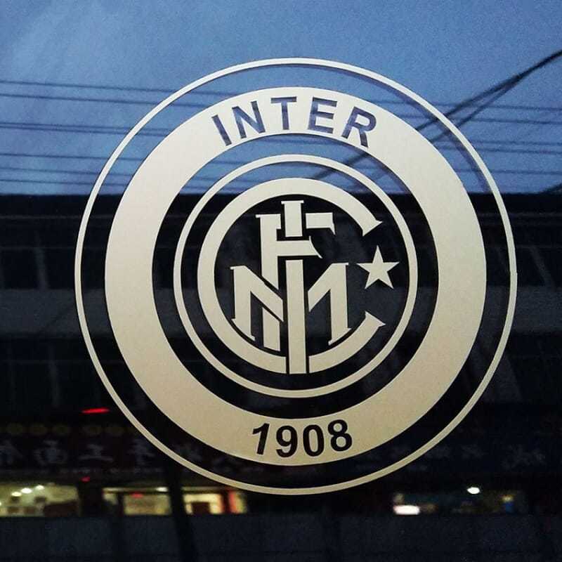 意甲国际米兰球队队徽队标汽车车贴大国际蓝黑军团电动摩托车贴纸