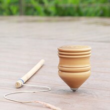 比赛专用陀螺儿童抽陀螺带鞭子老式木头老人健身老年人鞭绳成年