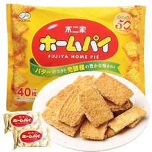 不二家饼干小麦黄油千层酥日本进口曲奇饼干香草味糕点零食40枚入