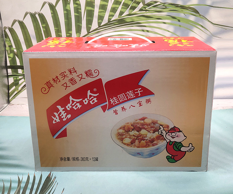 娃哈哈桂圆莲子粗粮八宝粥360g*12罐 营养即食粥方便粥中秋节礼品