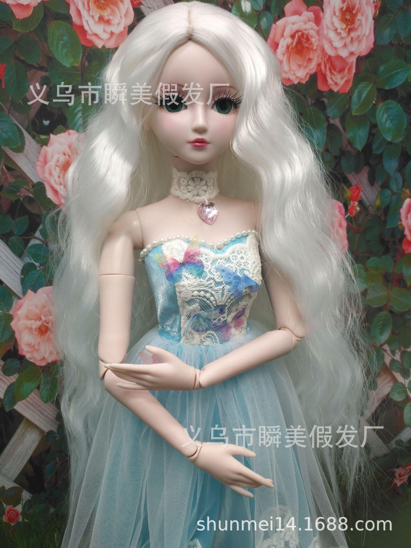 求购2021夏棉花娃娃假发棕色整顶全头套高温丝化纤娃娃假发20cmwig来
