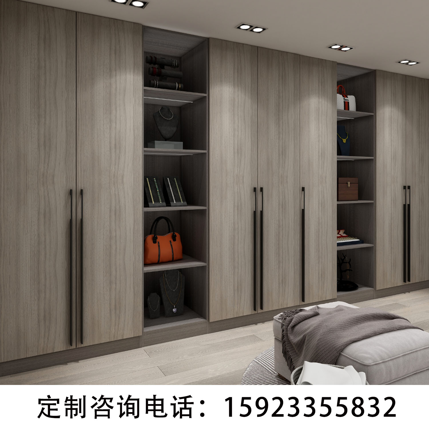 w6衣柜全铝现代简约卧室全屋定 制家具储物铝合金整体衣帽间-阿里巴巴