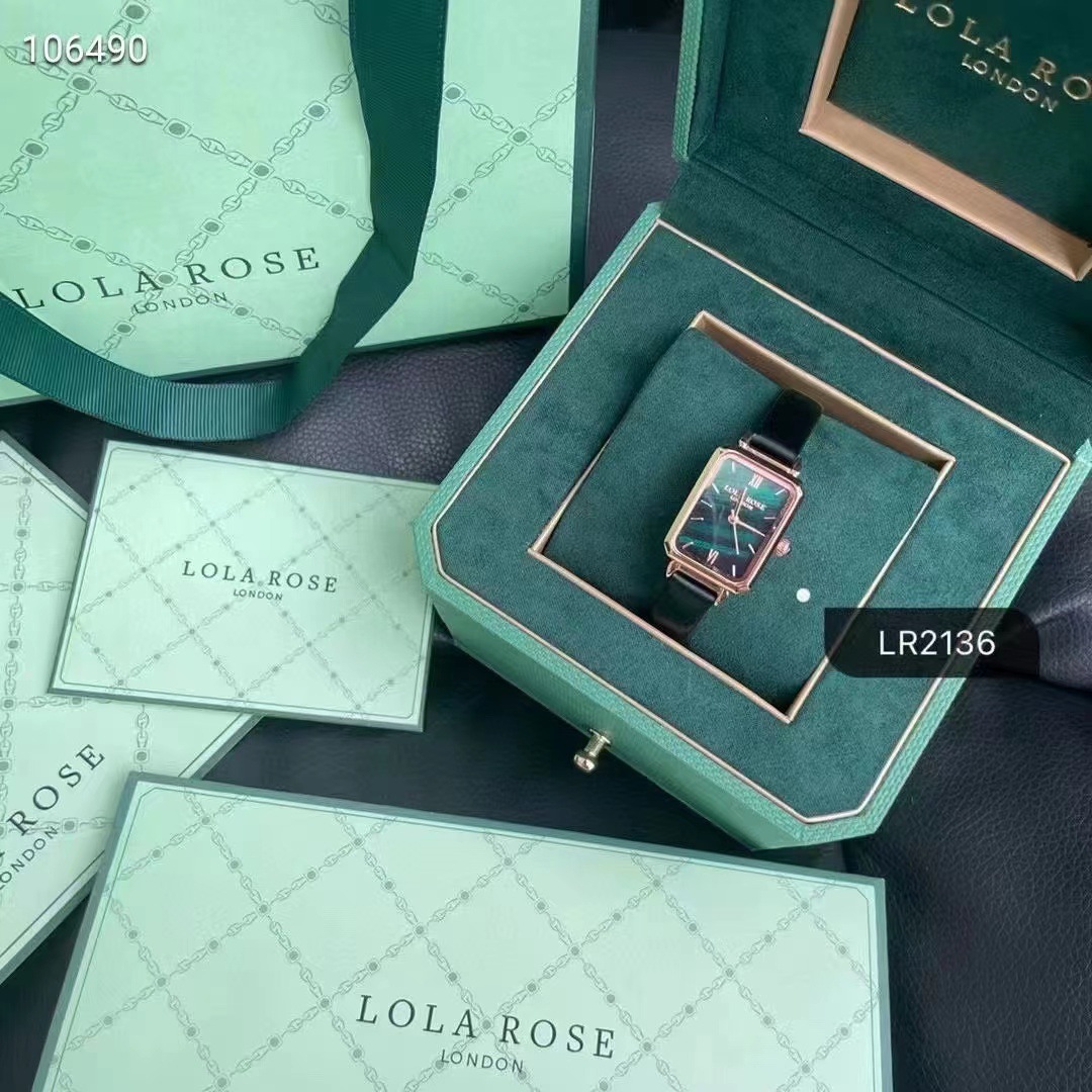 罗拉手表小绿表lola rose爆款网红复古方形女士时尚手表批发