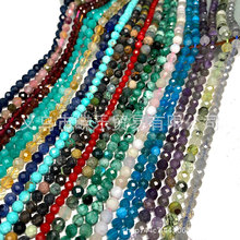 厂家直供切面小珠子彩色天然石宝石水晶散珠串珠DIY饰品配件