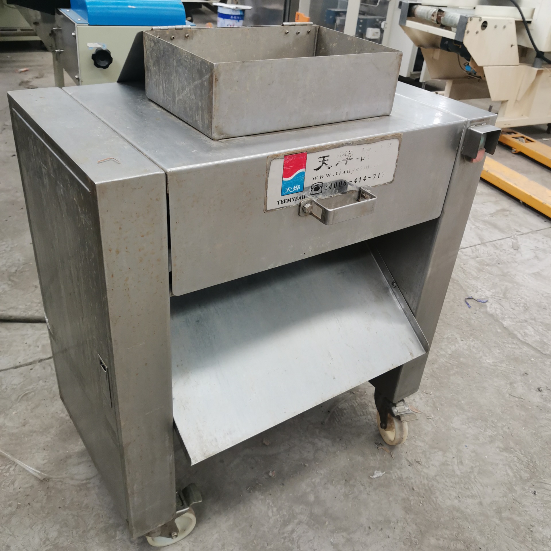 二手切肉机天烨tw-400禽类带骨切丁机切肉机切片机切肉丝切块机