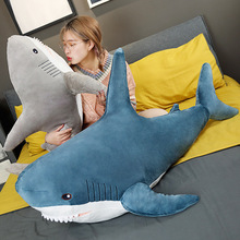 可爱鲨鱼公仔抱枕靠垫沙发客厅装饰鲨鱼抱枕毛绒玩具玩偶大号玩偶