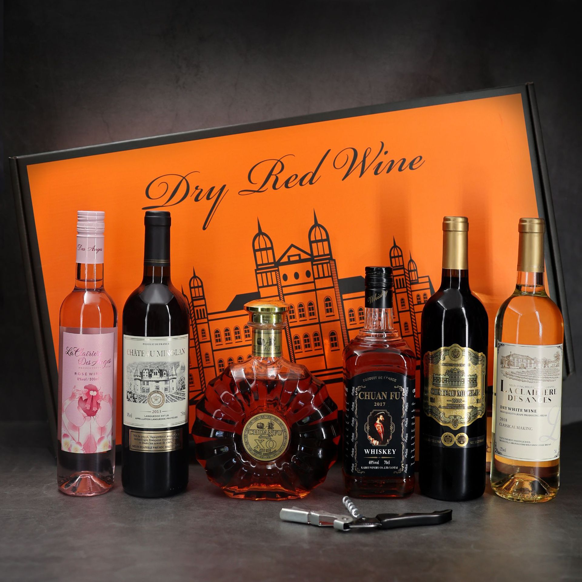 万菲堡厂家批发名兰酒庄洋酒礼盒xo白兰地威士忌果酒葡萄酒红酒