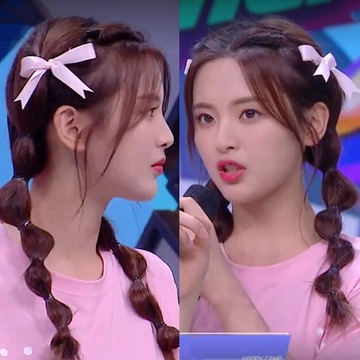 杨超越同款粉色蝴蝶结发夹对夹侧边夹子双马尾发夹少女减龄发饰