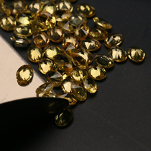 斯里兰卡天然黄色蓝宝石椭圆形切面珠戒指宝首饰镶嵌厂家零售批发