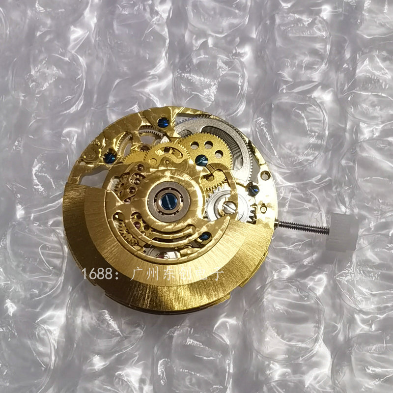 全新2824镂空机芯 金色镂空机芯 2824机芯 三针无日历手表配件