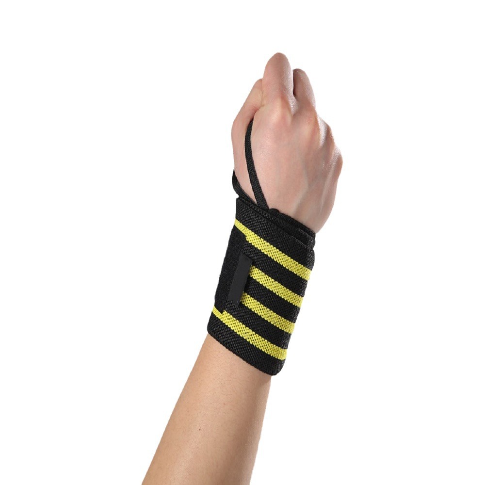 Bandage Wristband Men and Women Fitness Running Booster Stripe Weightlifting Basketball Volleyball Elastic Wrist Guard Sports Protective Gear Wholesale