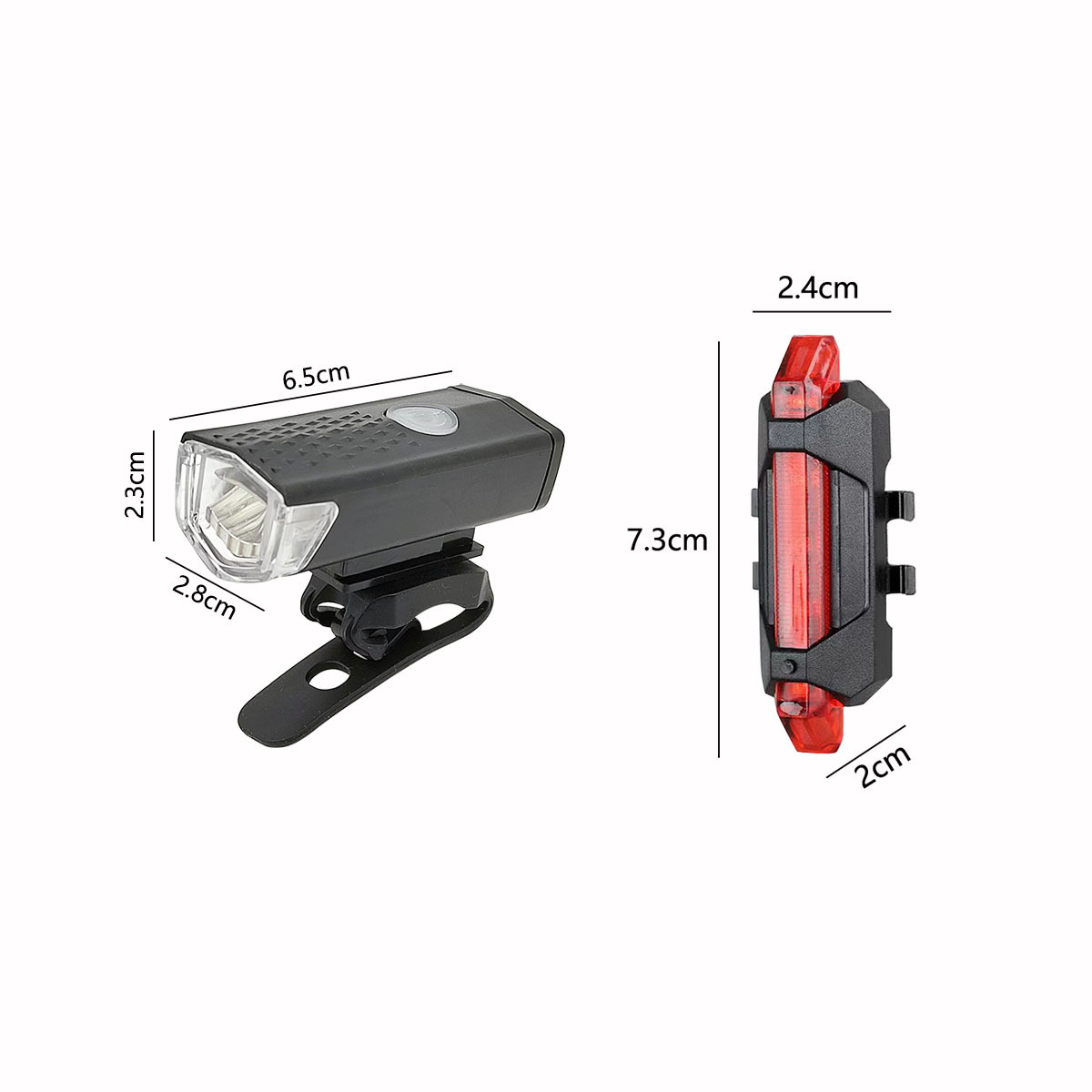 Mountain Bike Light Headlight Taillight Suit USB Charging Cycling Fixture Lamp Accessories Night Cycling Light