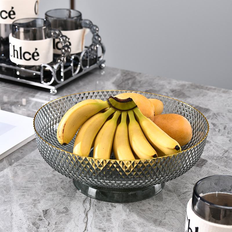 M54 Light Luxury Drain Fruit Plate Household Living Room Coffee Table Fruit Plate Tray Good-looking Snack Candy Basket Dried Fruit Tray