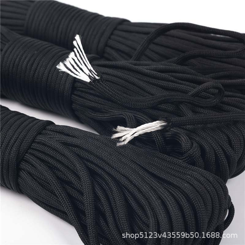 4mm Seven-Core Parachute Cord Handmade Rope Woven Bracelet Wrist Ring Climbing Rope Survival Outdoor Polypropylene Core Binding Tent