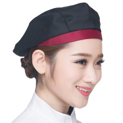 Waiter Work Hat Advance Hats Cloth Cap Beret Fast Food Hat Female Chef Cap Hotel Restaurant Breathable Belt