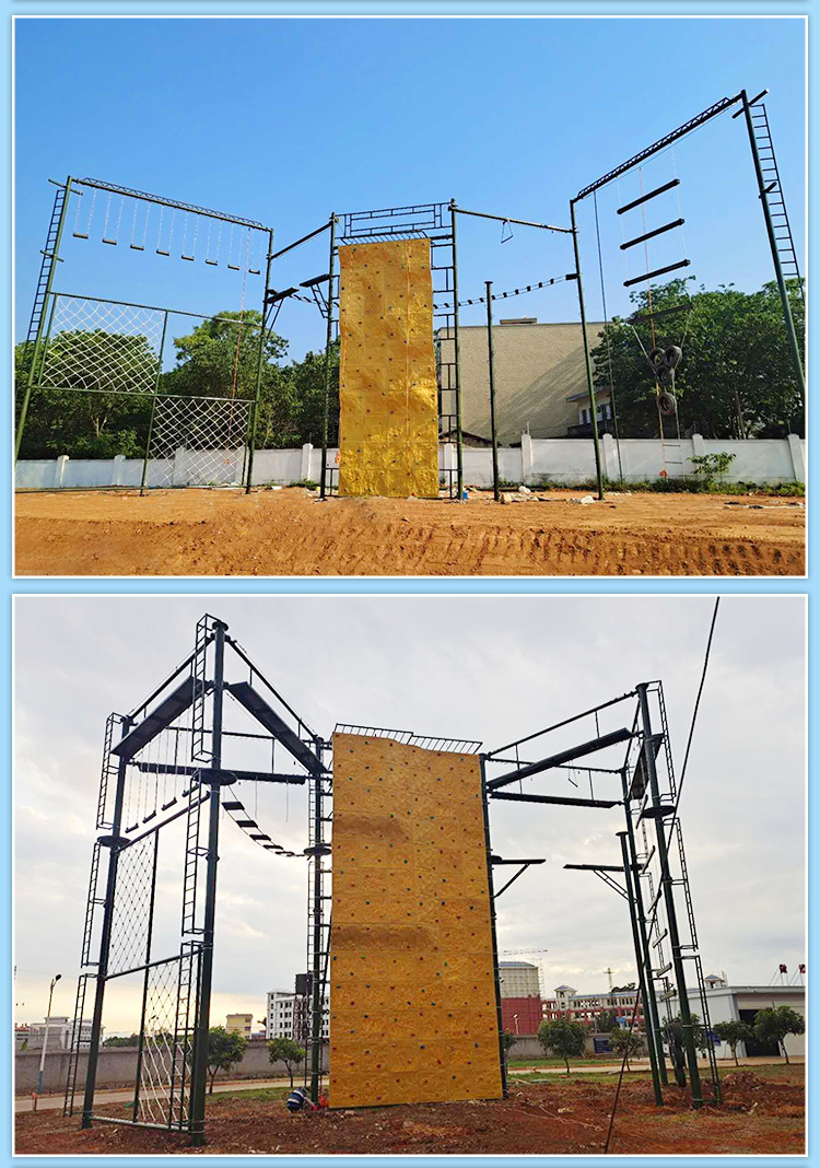 户外成人部队训练器材高空组合军事拓展设备多面体毕业墙攀岩墙