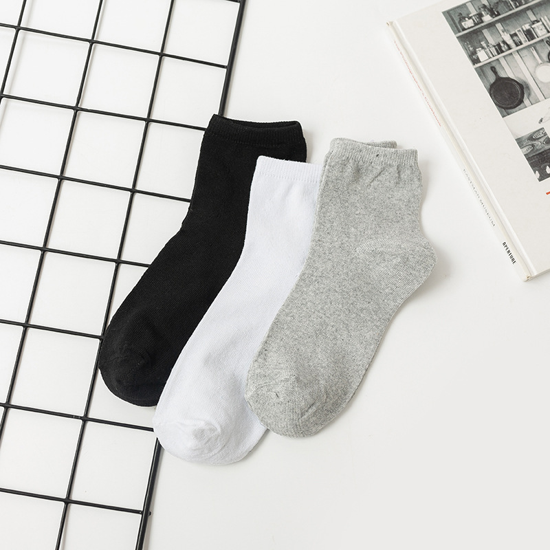 Autumn and Winter Socks Men's Mid-Calf Length and Knee High Socks Casual Business Black White Gray Mid-Calf Length Men's Socks Gift Socks Shoes Store Gift Socks