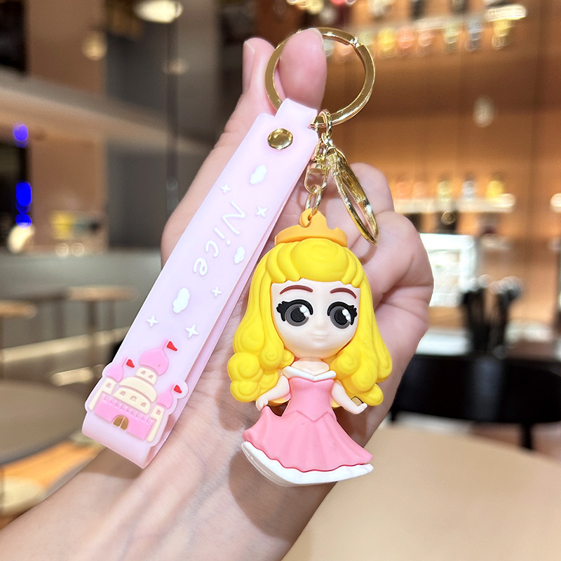 Cartoon Snowyprincess Cute Key Chain Princess Elsa Doll Wholesale Key Pendants Pendant Key Ring Manufacturer