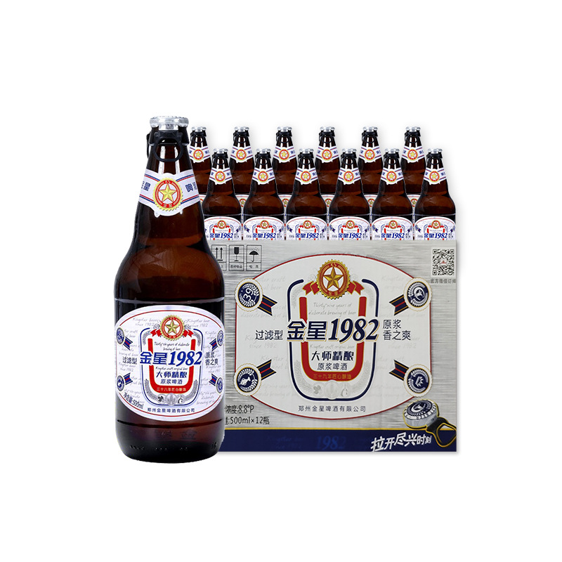 金星啤酒1982大师精酿原浆500ml*12瓶装整箱-阿里巴巴