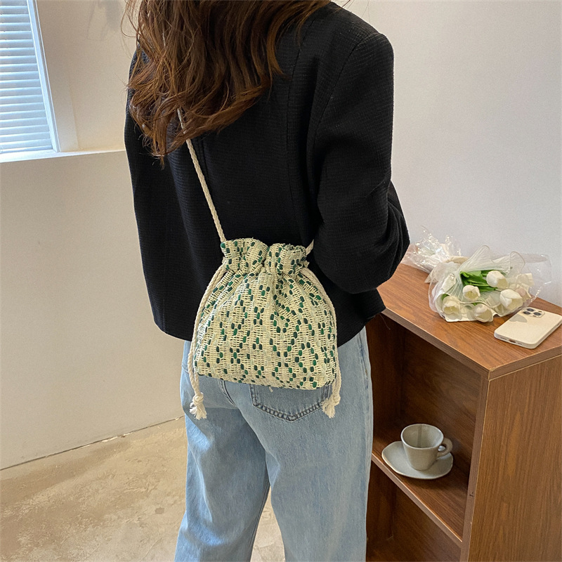 Summer Popular Bag Women's Bag 2022 New Fashion Casual Rainbow Color Bucket Bag Large Capacity Shoulder Crossbody Bag