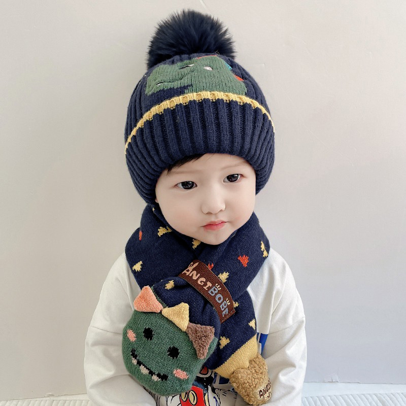 Cute Little Animal Knitted Hat New Children's Hat Baby Wool Cap Super Cute Cartoon Embroidered Warm Pullover Cap