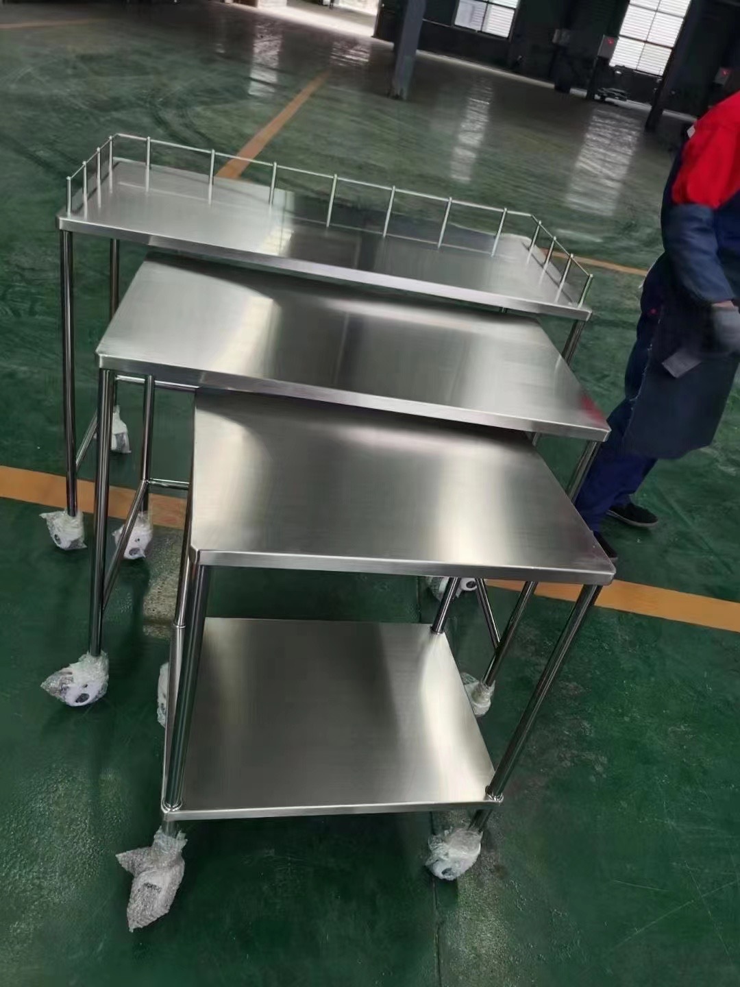 医院用不锈钢手术室托盘架托盘车/单双杆可移动3件套置物治疗盘车