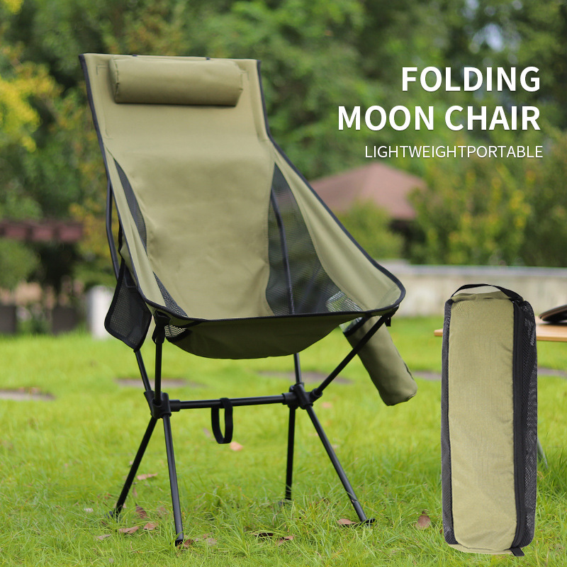 Shopkeeper Recommended 707 May Bright Chair Recliner Outdoor Folding Chair Cup Bag with Pillow Three Colors Optional Praise