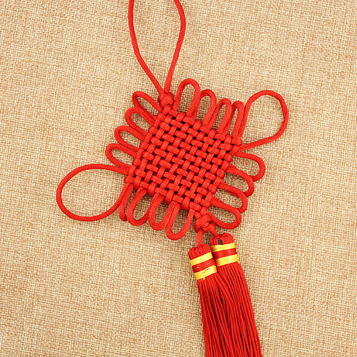 特色手工艺品手编四号线十盘双须吉祥如意结传统中国结 外事礼品