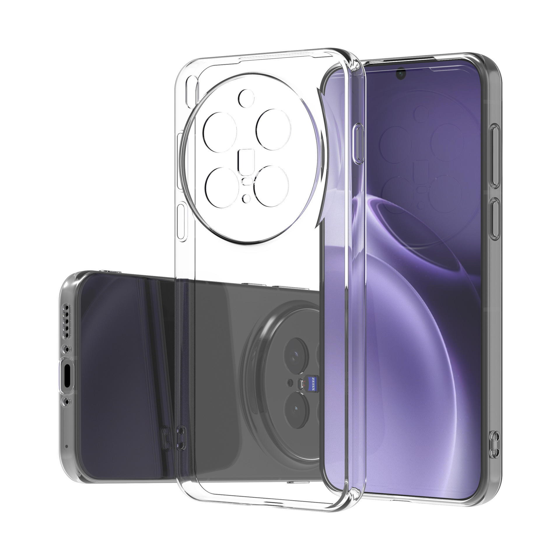 适用VIVO X300PRO冰晶透明清水壳v60lite弧边圆角1.1mm超薄保护套