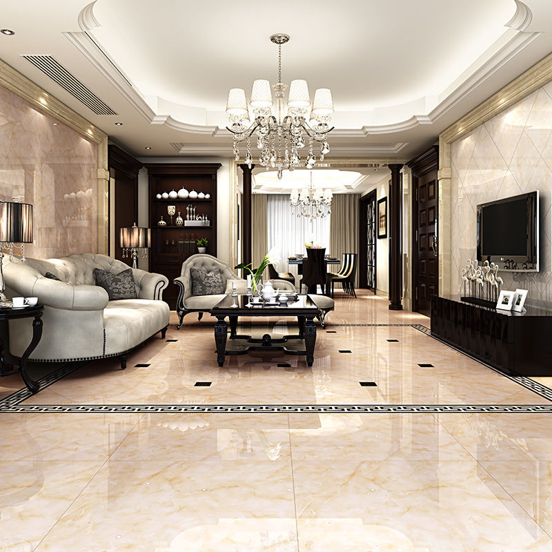 瓷抛砖瓷砖地砖800x800全抛釉防滑新款客厅通体大理石灰色墙砖60