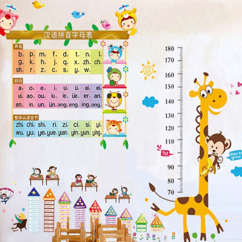 身高尺3d立体儿童宝宝墙贴画测量身高儿童房墙壁贴纸