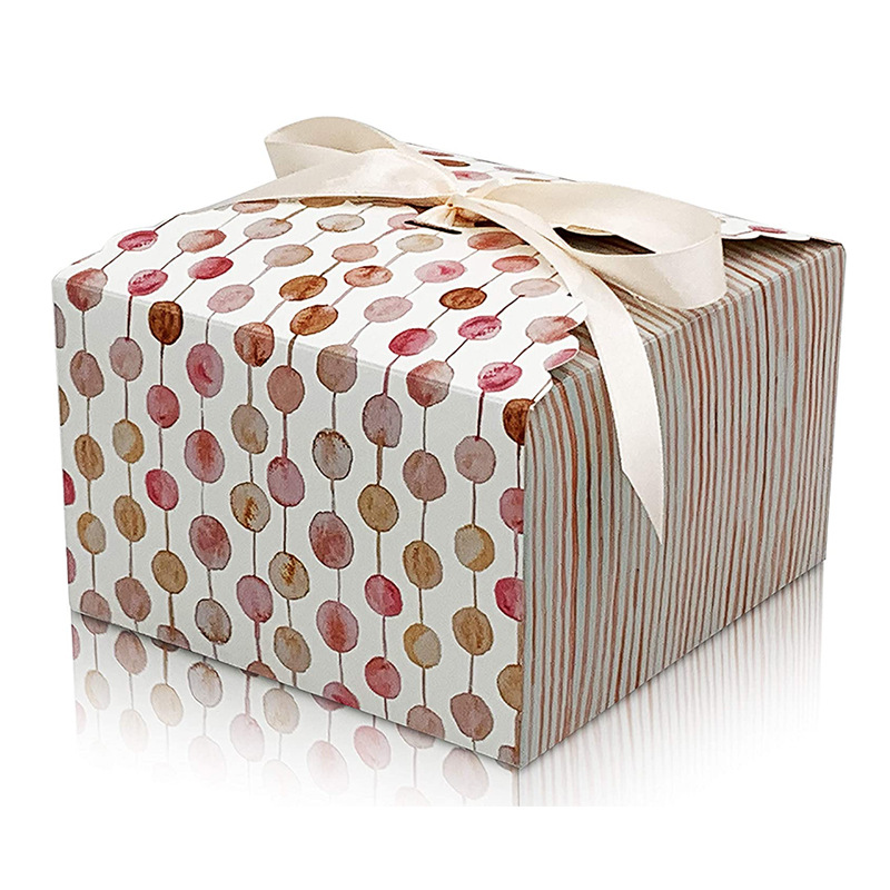 方形白卡纸西点盒烘焙饼干礼品包装方盒纯色食品糖果纸盒定制