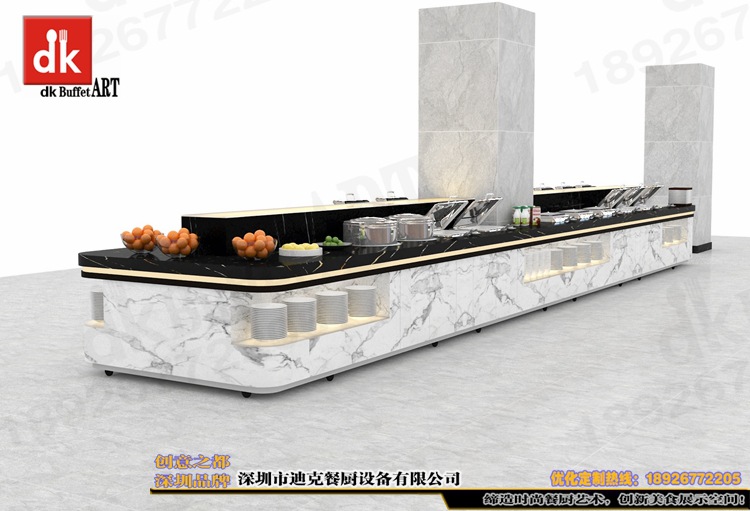 迪克组合自助餐台定制 湖南娄底市纪委单位餐厅改造设计 自助餐台