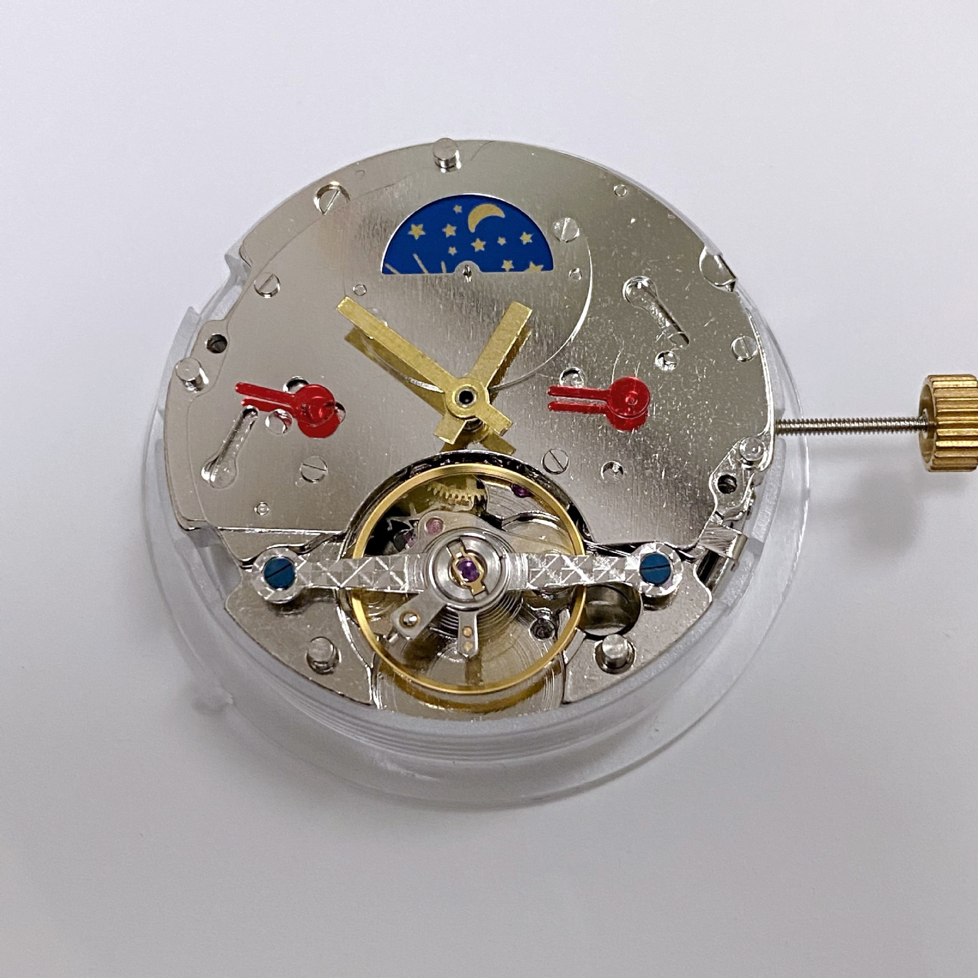 手表配件 国产多功机械机芯12点位星辰裸摆轮六针自动多针机芯