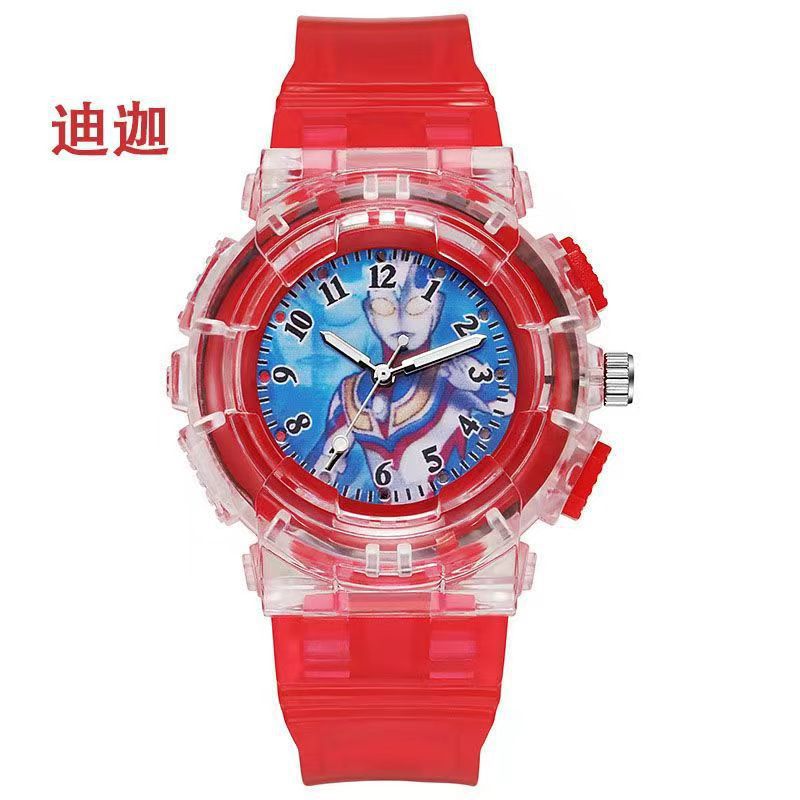 Colorful Luminous Watch Children's Watch Cartoon DiGa Siro Altman Watch Student Watch Sports Drop-Resistant Watch